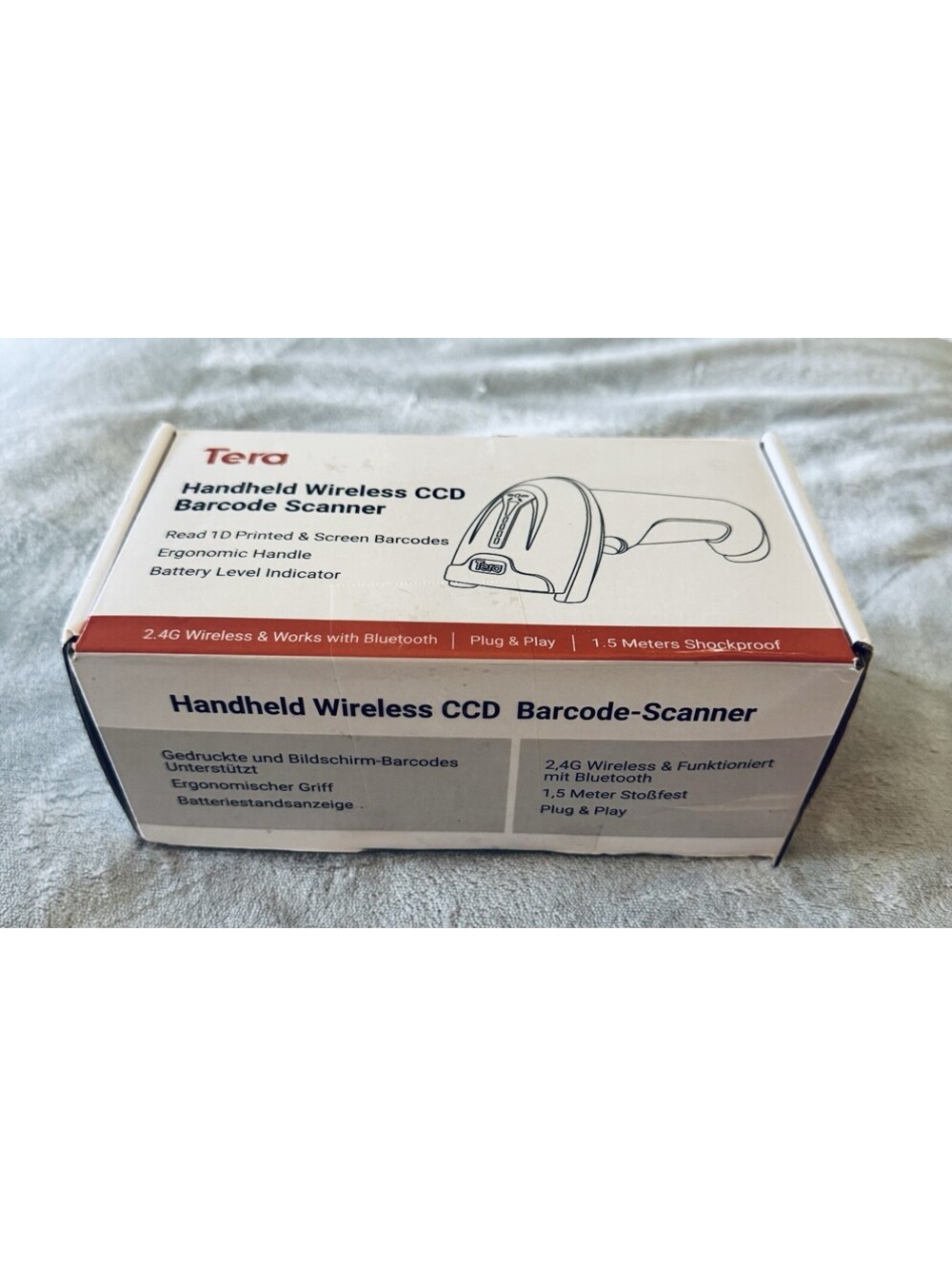 Tera Wireless CCD Barcode Scanner T5100 USB/ 2.4GHz Wireless Connectivity
